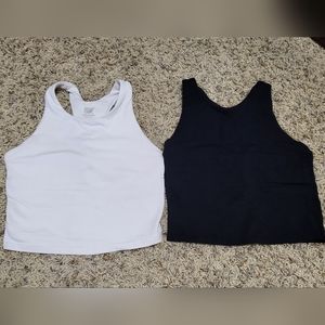 2 Athleta cropped sports tops size 8/10